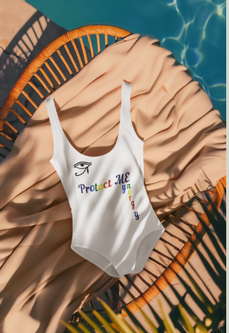 "Protect My Energy" Affirmation One-Piece Swimsuit
